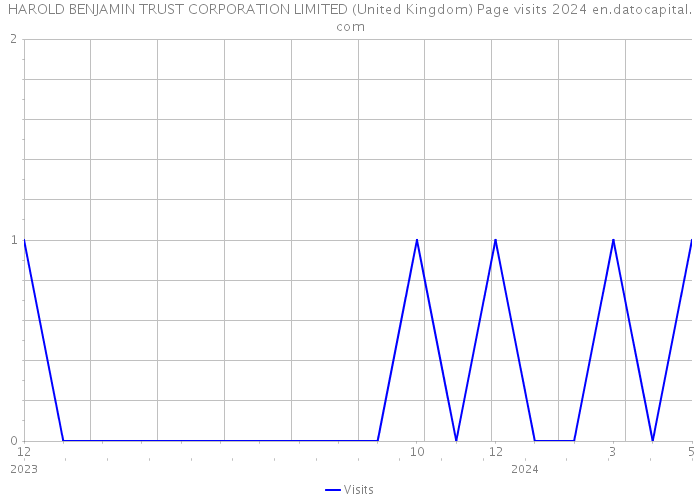 HAROLD BENJAMIN TRUST CORPORATION LIMITED (United Kingdom) Page visits 2024 