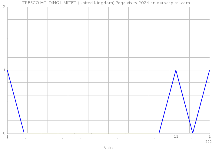 TRESCO HOLDING LIMITED (United Kingdom) Page visits 2024 