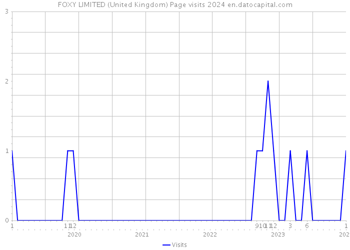 FOXY LIMITED (United Kingdom) Page visits 2024 