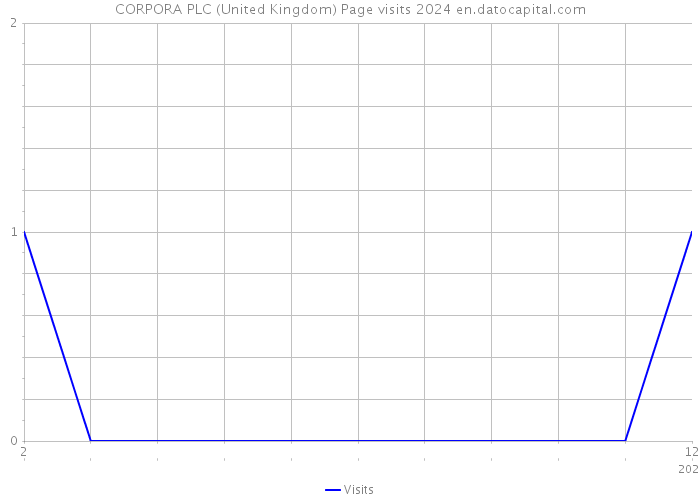 CORPORA PLC (United Kingdom) Page visits 2024 