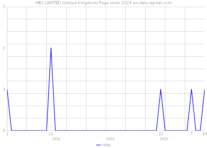 HBG LIMITED (United Kingdom) Page visits 2024 