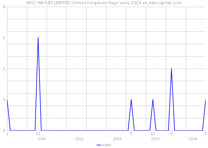 MGC HAYLES LIMITED (United Kingdom) Page visits 2024 