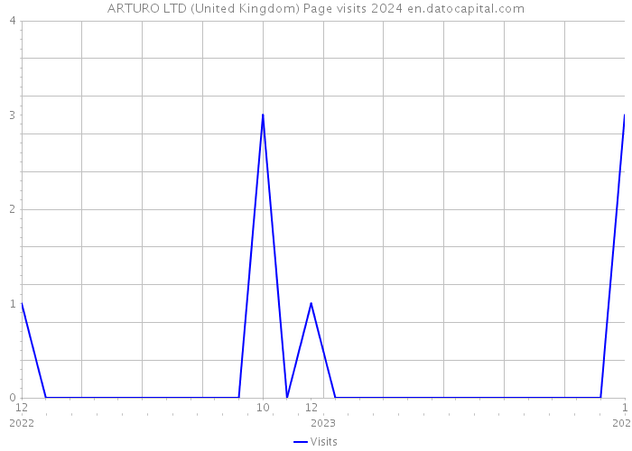 ARTURO LTD (United Kingdom) Page visits 2024 