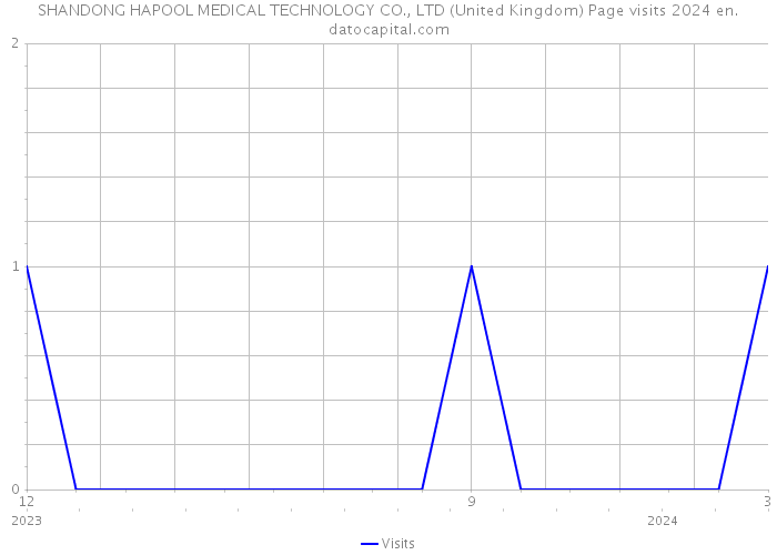 SHANDONG HAPOOL MEDICAL TECHNOLOGY CO., LTD (United Kingdom) Page visits 2024 
