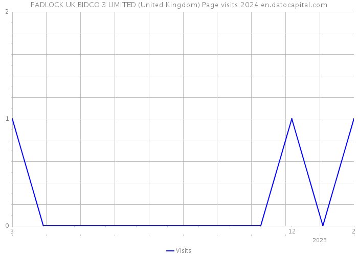 PADLOCK UK BIDCO 3 LIMITED (United Kingdom) Page visits 2024 