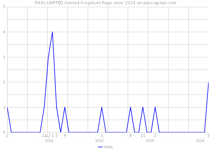 RASV LIMITED (United Kingdom) Page visits 2024 