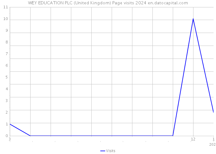 WEY EDUCATION PLC (United Kingdom) Page visits 2024 