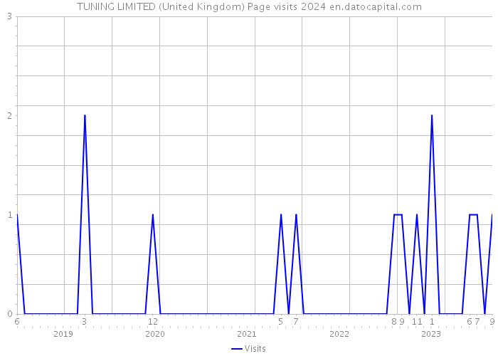 TUNING LIMITED (United Kingdom) Page visits 2024 