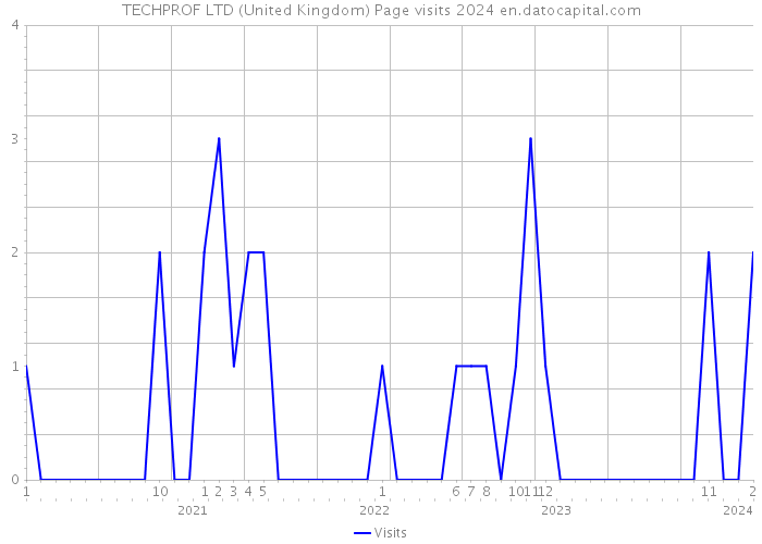 TECHPROF LTD (United Kingdom) Page visits 2024 