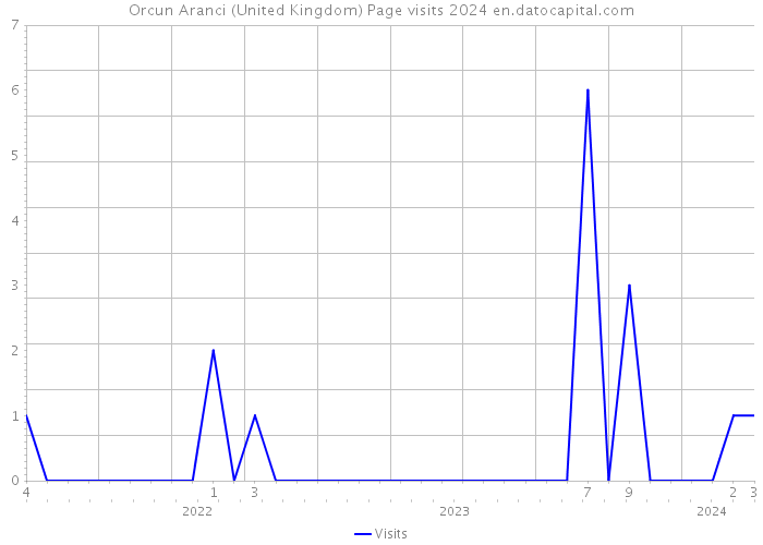 Orcun Aranci (United Kingdom) Page visits 2024 