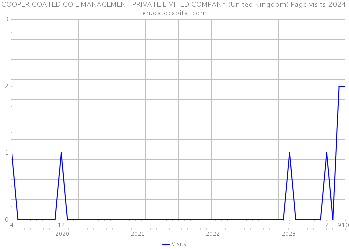 COOPER COATED COIL MANAGEMENT PRIVATE LIMITED COMPANY (United Kingdom) Page visits 2024 
