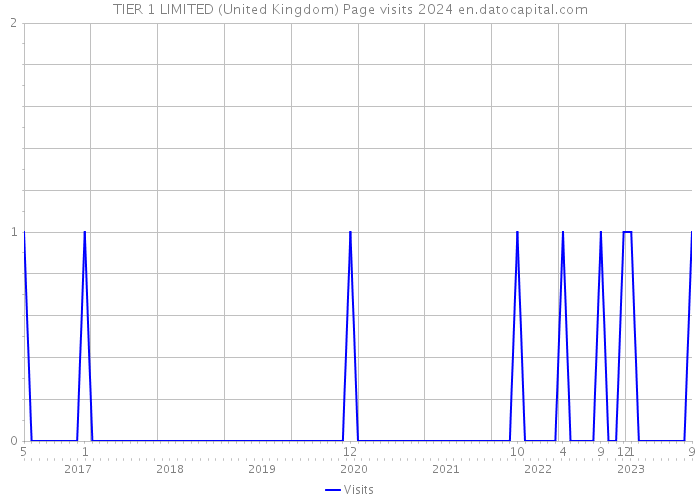 TIER 1 LIMITED (United Kingdom) Page visits 2024 