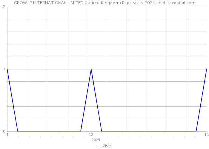 GROWUP INTERNATIONAL LIMITED (United Kingdom) Page visits 2024 
