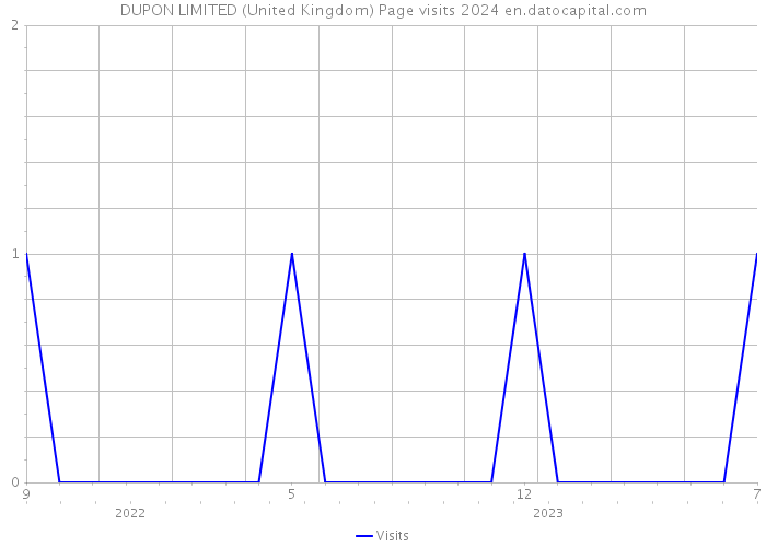 DUPON LIMITED (United Kingdom) Page visits 2024 