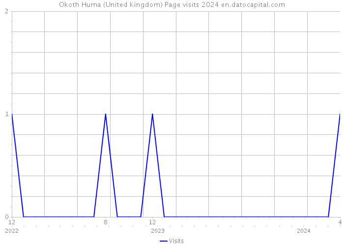 Okoth Huma (United Kingdom) Page visits 2024 