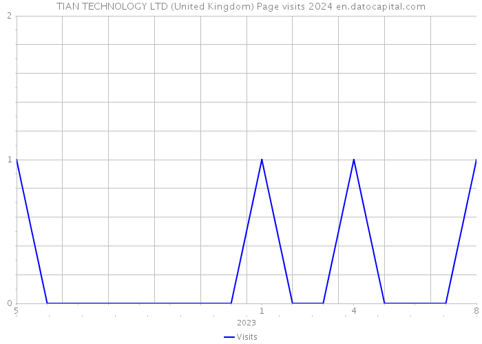 TIAN TECHNOLOGY LTD (United Kingdom) Page visits 2024 