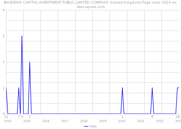 BANDENIA CAPITAL INVESTMENT PUBLIC LIMITED COMPANY (United Kingdom) Page visits 2024 