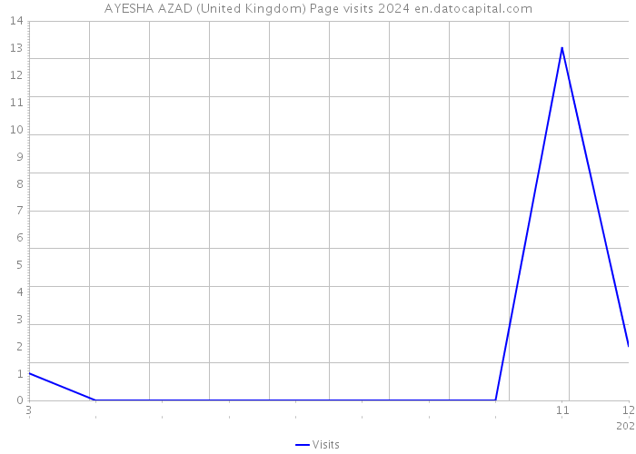 AYESHA AZAD (United Kingdom) Page visits 2024 