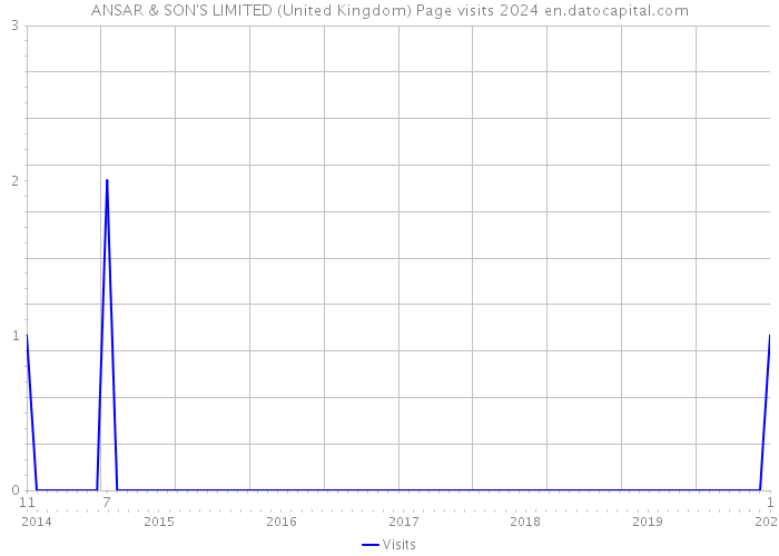 ANSAR & SON'S LIMITED (United Kingdom) Page visits 2024 