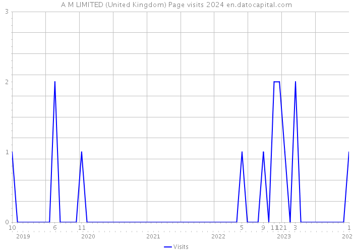 A M LIMITED (United Kingdom) Page visits 2024 