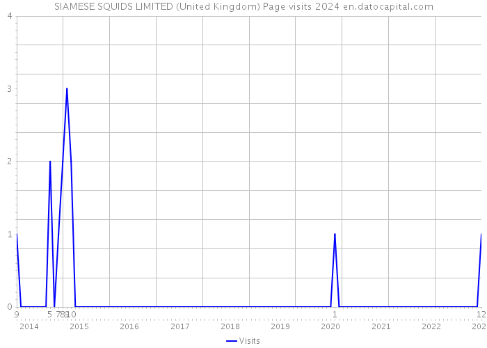 SIAMESE SQUIDS LIMITED (United Kingdom) Page visits 2024 