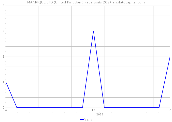 MANRIQUE LTD (United Kingdom) Page visits 2024 
