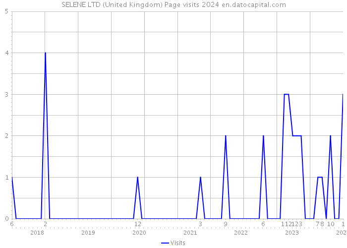 SELENE LTD (United Kingdom) Page visits 2024 