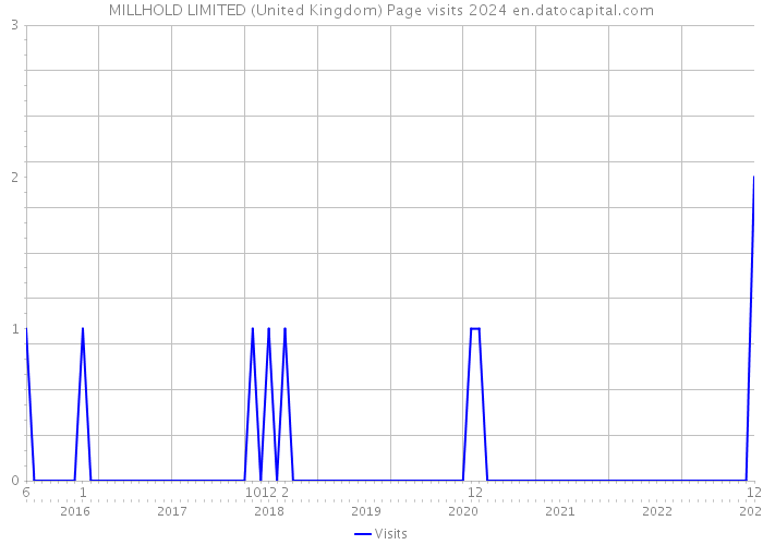 MILLHOLD LIMITED (United Kingdom) Page visits 2024 
