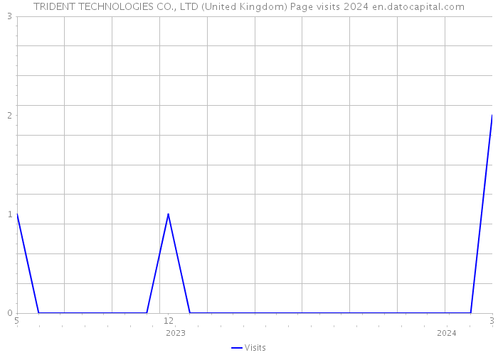 TRIDENT TECHNOLOGIES CO., LTD (United Kingdom) Page visits 2024 