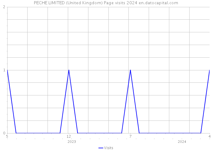 PECHE LIMITED (United Kingdom) Page visits 2024 