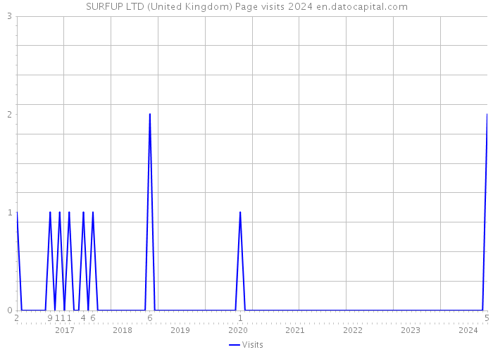 SURFUP LTD (United Kingdom) Page visits 2024 