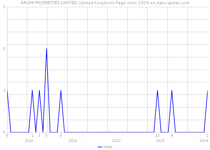 AROHI PROPERTIES LIMITED (United Kingdom) Page visits 2024 