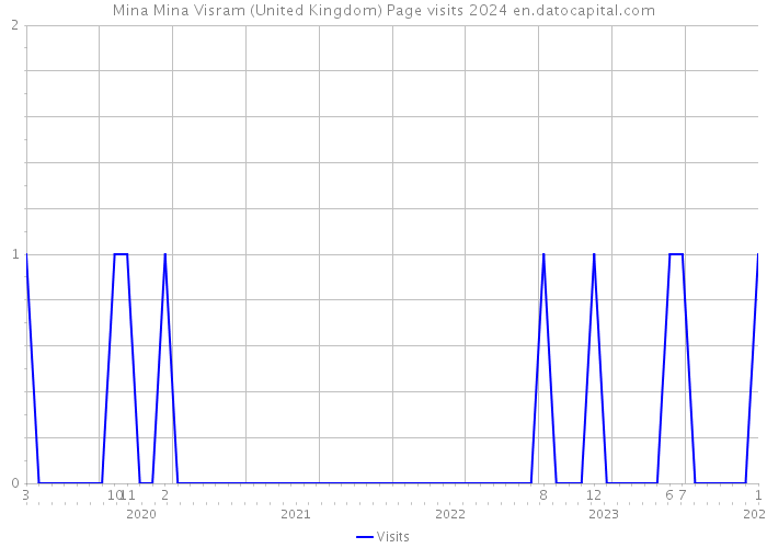 Mina Mina Visram (United Kingdom) Page visits 2024 