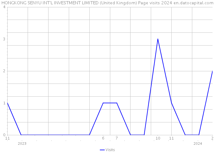 HONGKONG SENYU INT'L INVESTMENT LIMITED (United Kingdom) Page visits 2024 