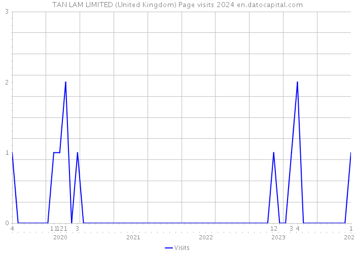 TAN LAM LIMITED (United Kingdom) Page visits 2024 