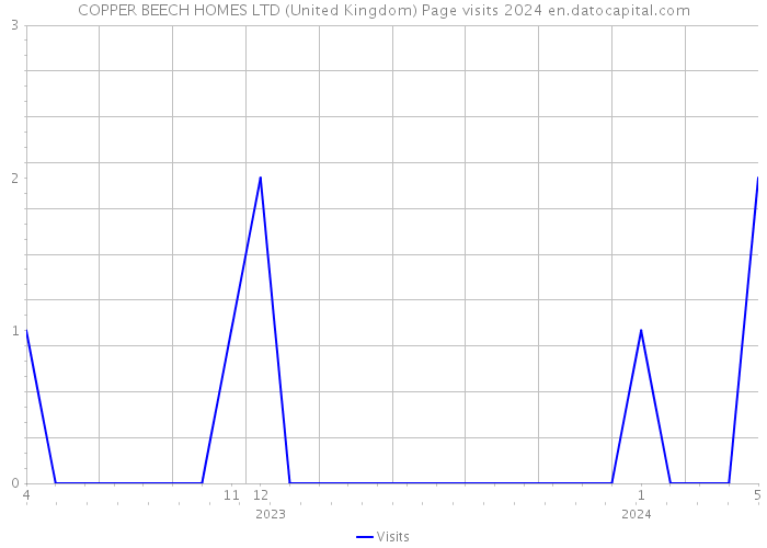 COPPER BEECH HOMES LTD (United Kingdom) Page visits 2024 