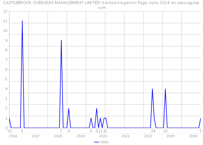 CASTLEBROOK OVERSEAS MANAGEMENT LIMITED (United Kingdom) Page visits 2024 