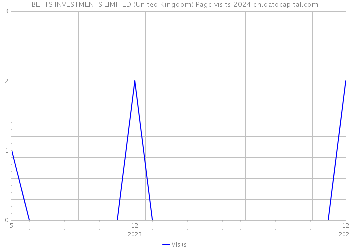 BETTS INVESTMENTS LIMITED (United Kingdom) Page visits 2024 