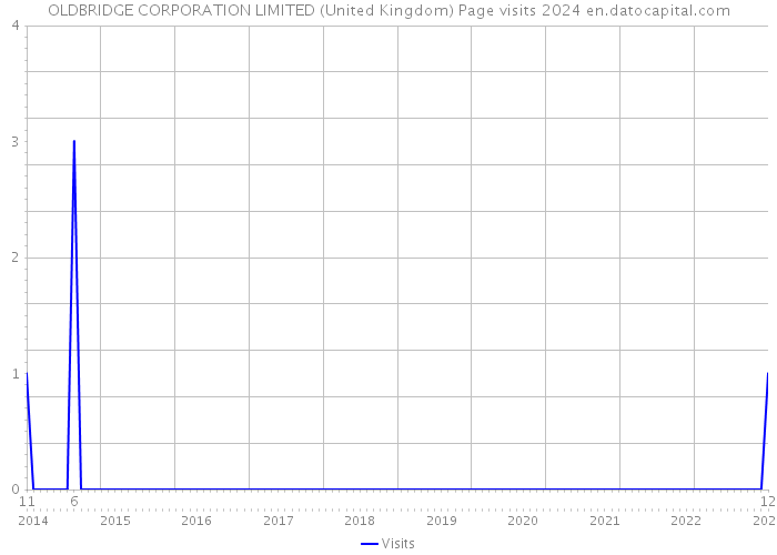 OLDBRIDGE CORPORATION LIMITED (United Kingdom) Page visits 2024 