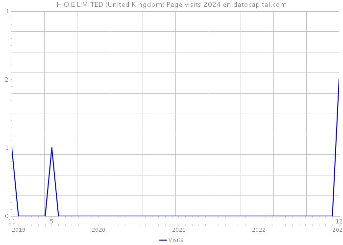 H O E LIMITED (United Kingdom) Page visits 2024 