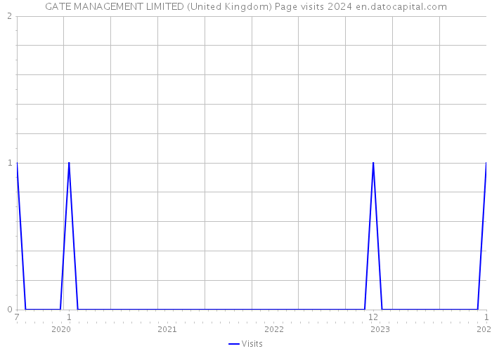 GATE MANAGEMENT LIMITED (United Kingdom) Page visits 2024 