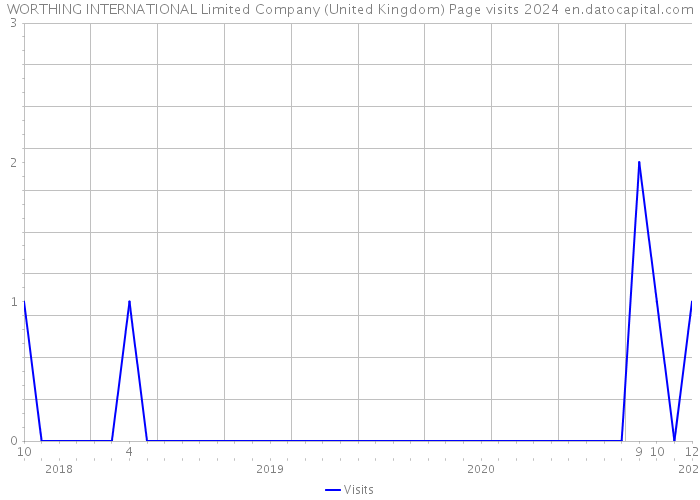 WORTHING INTERNATIONAL Limited Company (United Kingdom) Page visits 2024 