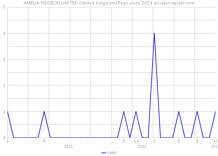 AMELIA PIDGEON LIMITED (United Kingdom) Page visits 2024 
