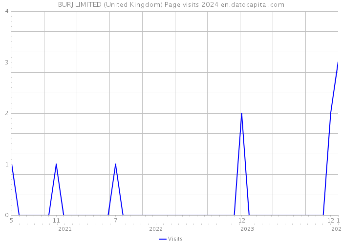 BURJ LIMITED (United Kingdom) Page visits 2024 