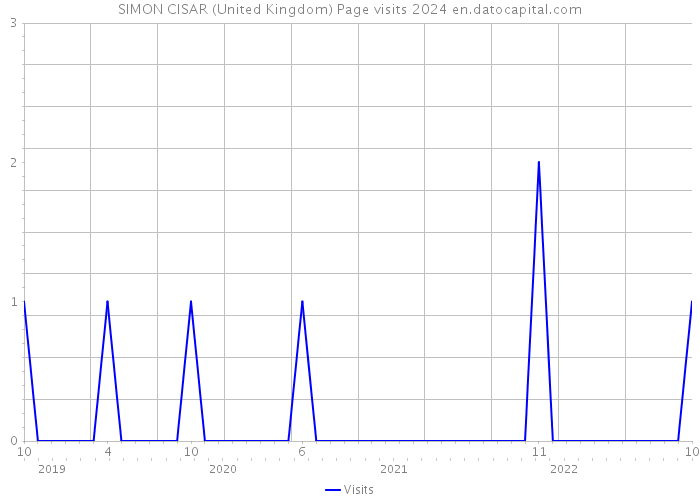SIMON CISAR (United Kingdom) Page visits 2024 