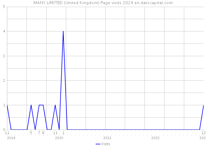 MANY LIMITED (United Kingdom) Page visits 2024 