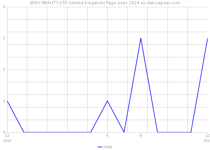 ENVY BEAUTY LTD (United Kingdom) Page visits 2024 