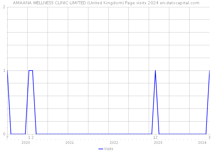 AMAANA WELLNESS CLINIC LIMITED (United Kingdom) Page visits 2024 