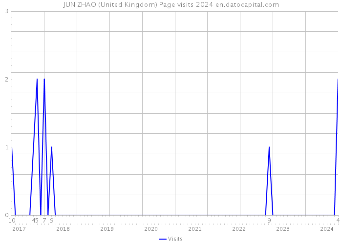 JUN ZHAO (United Kingdom) Page visits 2024 