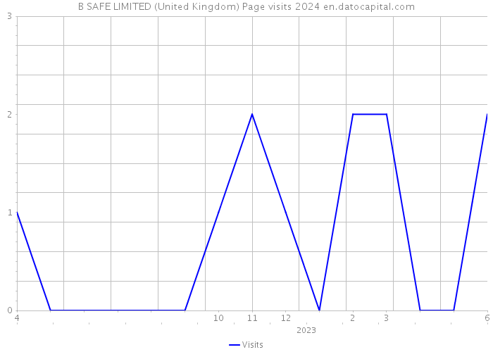 B SAFE LIMITED (United Kingdom) Page visits 2024 